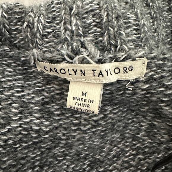 Carolyn Taylor Sweater WMNS M Heather Gray Button Down Knit Long Sleeve Soft - Picture 5 of 6